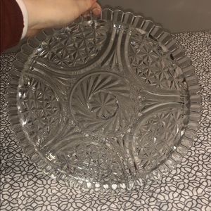 Two Glass Serving Trays